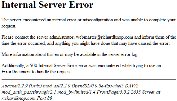 Sửa lỗi 500 internal server error khi dùng suPHP trong Kloxo